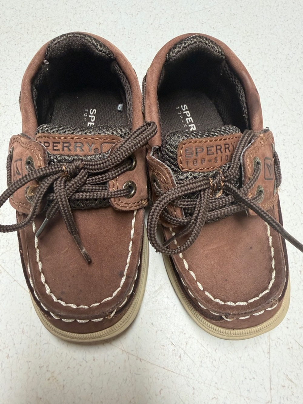 Sperry Kids Brown Leather Moccasin Boat Shoes